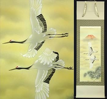 Amazon.co.jp: 真筆掛軸 山本晃雲『赤富士飛鶴図』絹本 共箱付 掛け軸 Amazon.co.jp: 真筆掛軸 山本晃雲『赤富士飛鶴図』絹本 共箱付 掛け軸