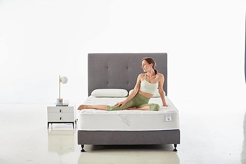 Miniatura 10 de Oliver & Smith - Colchón híbrido de espuma viscoelástica fresca de 10 pulgadas y resortes con funda transpirable, cómoda almohada europea de felpa,