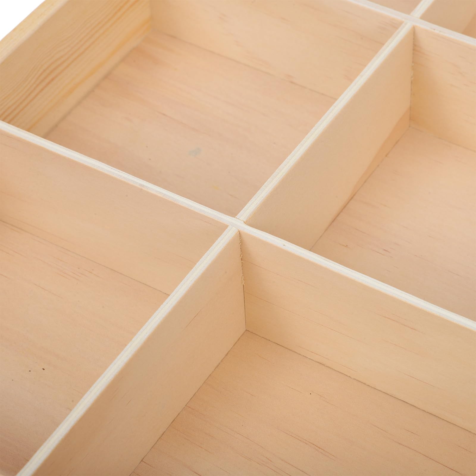 Scatola portaoggetti per calzini e cravatte, organizer in legno per cassetti e vestiti, contenitore portaoggetti a 9 scomparti per organizzare la biancheria intima nell'armadio, 4,7"