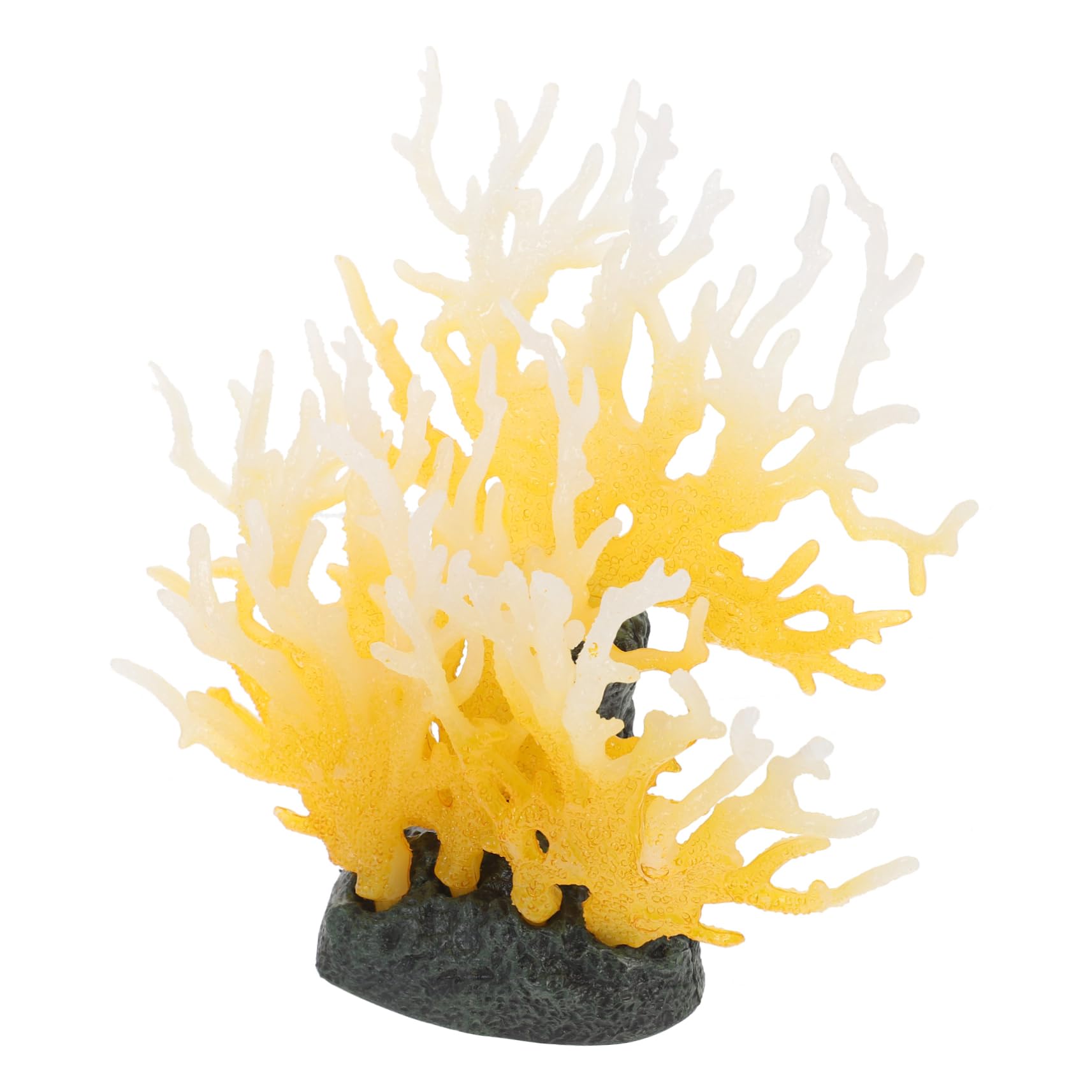 Acuario Decoración Plantas Acuáticas, Paquete de 3 Decoraciones Artificiales de Coral for Acuario, de PVC, for Escritorio y Mesa.