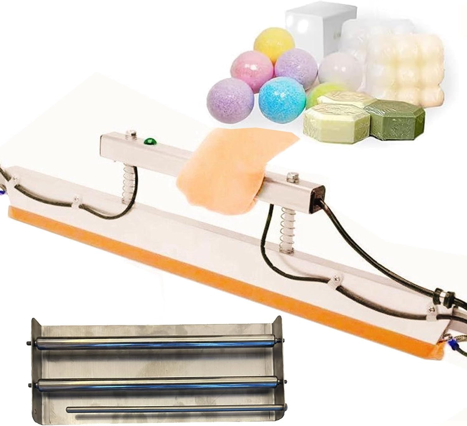 Scelleuse manuelle bombes de bain avec pistolet thermique, largeur de scellage de 50 cm (19,68 pouces), film plastique emballage de sel, bombes de bain artisanales. Légère et portable.