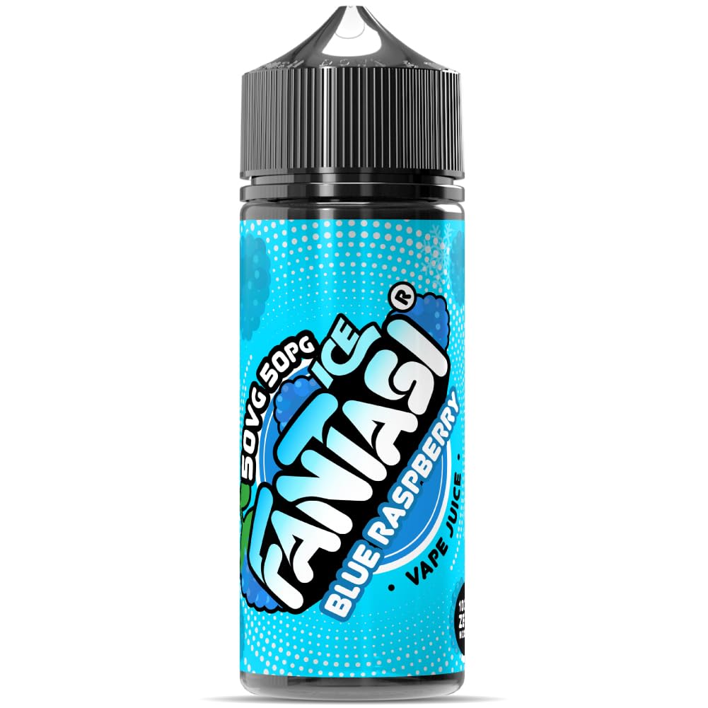 Fantasi IceVape Juice 100ml, 50vg/50pg, 0% Nicotine, All Day Vaping, Pod E-Liquid, 120ml Chubby Gorilla V3 Short Fill (Blue Raspberry Ice)