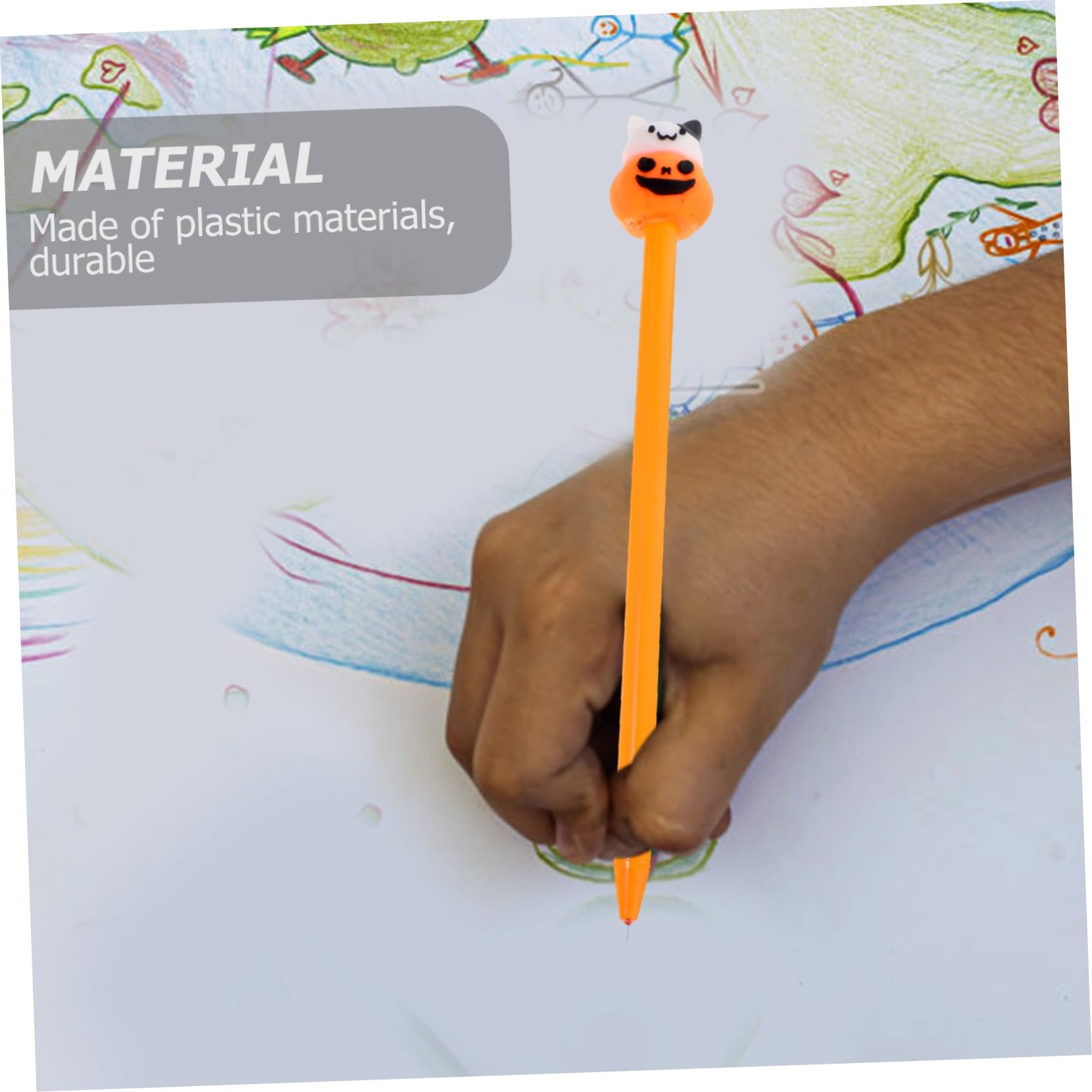 8 Kürbis-Gelstifte – Bunt, Ca. 18,5cm, Für Schule, Büro & Als Geschenk