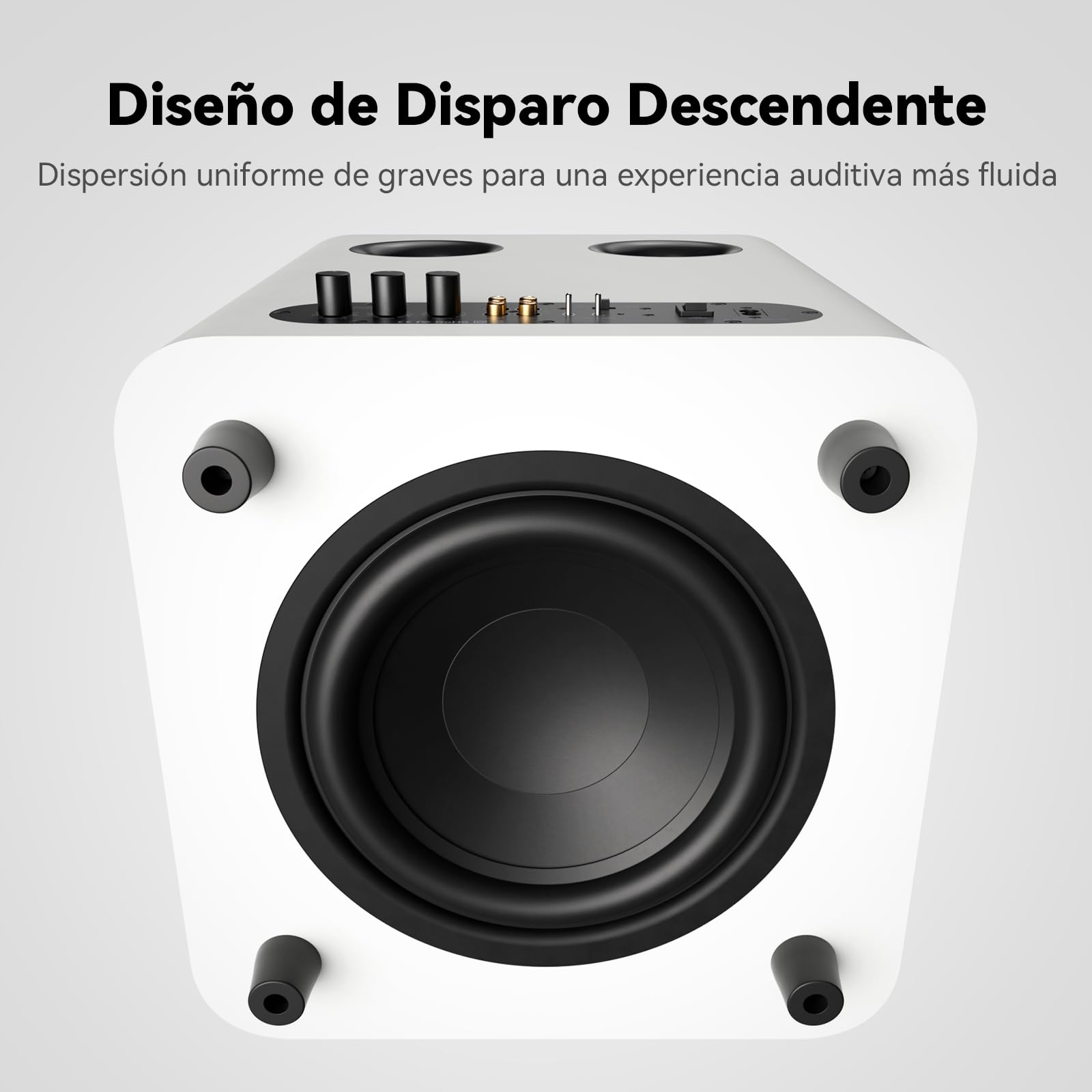 Fosi Audio SW10 Subwoofer Activo de 10" y 500 W con Amplificador Integrado, Compacto y Activo de 10" para Cine en Casa, con Entradas y Salidas LFE y RCA