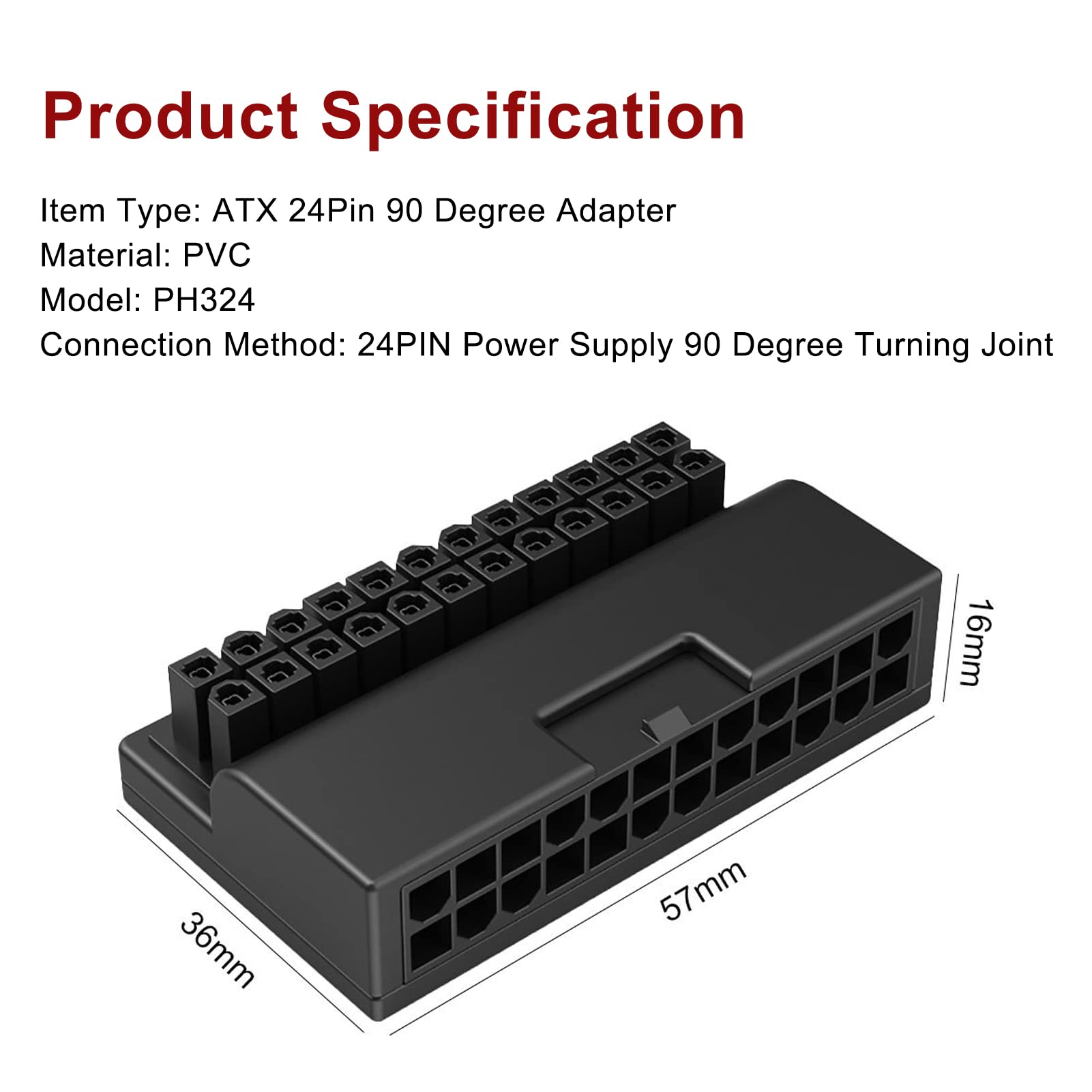 ATX 24 Pin Adapter vereinfacht Kabelführung im PC