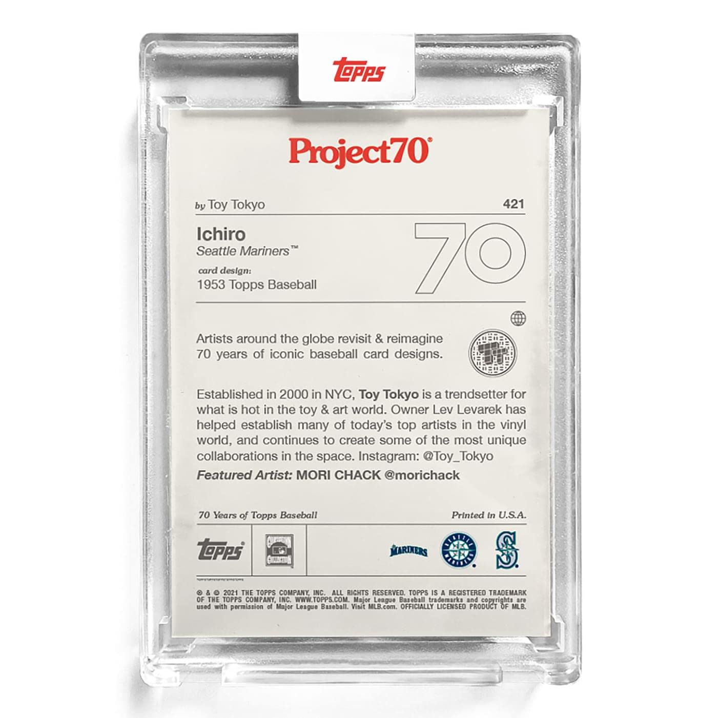 Amazon.com: Topps Project70 Card 421 | 1953 Ichiro by Toy Tokyo FT