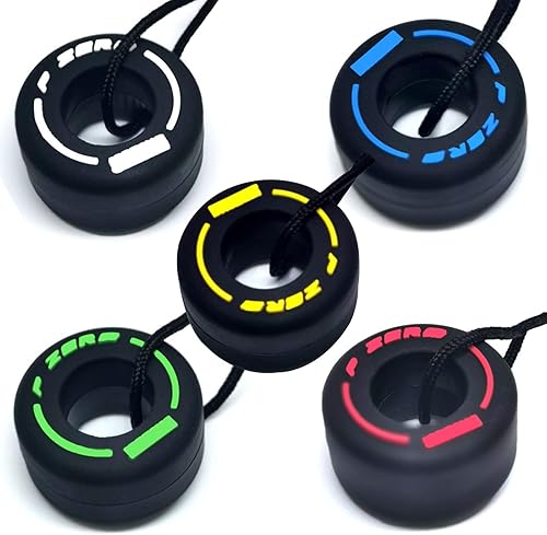 kingsea Llavero de neumático de carreras, llavero de neumático, anillo de rueda mini lindo llavero, goma