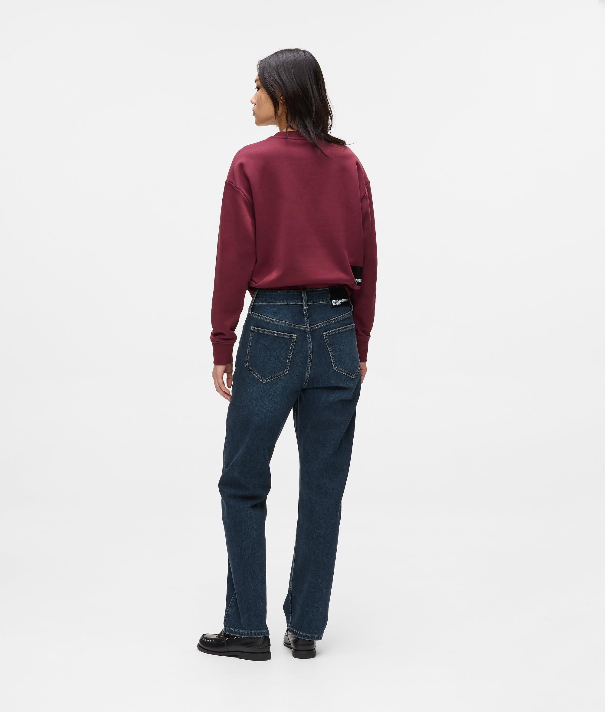 Karl Lagerfeld Jeans, Damskie, High Rise Straight Denim, Prosta Nogawka