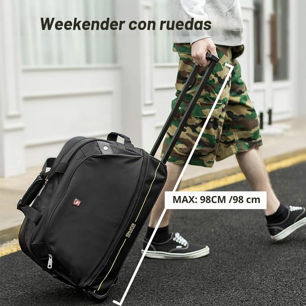 OIWAS Maleta Pequeña Bolsa de Viaje con Ruedas Viaje de Semana Equipaje De Mano para Hombres Y Mujeres