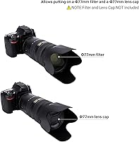 Vista 4 de Parasol para lente Nikon AF-S NIKKOR 2.756-7.874 in F2.8G ED VR II (solamente), reemplaza el parasol de lente Nikon HB-48, protector de parasol