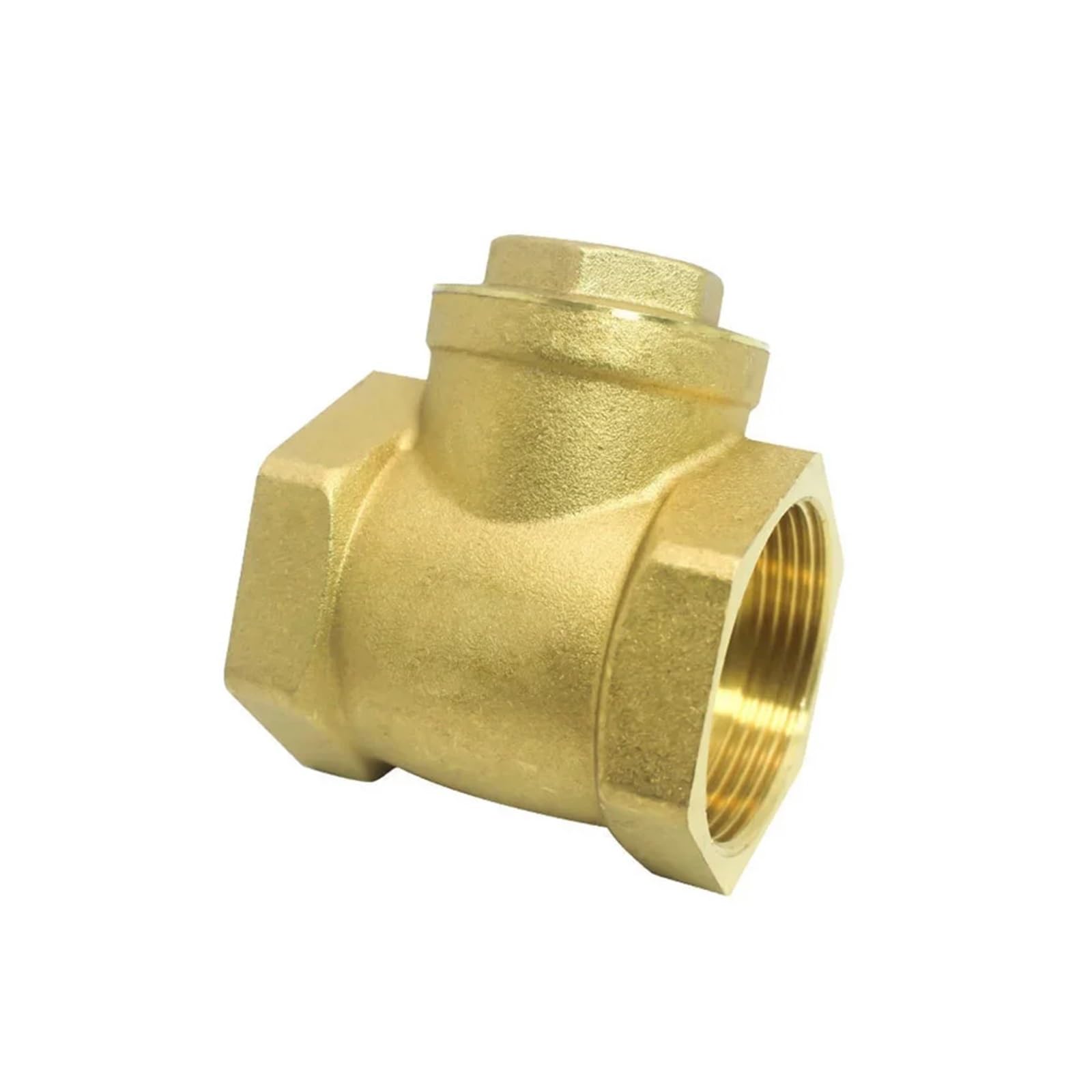 Brass Wire Mouth Horizontal Non-Return Valve - Full Copper Female Thread Swing Check Valve (1/2" to 2") - 1 Piece(DN25)