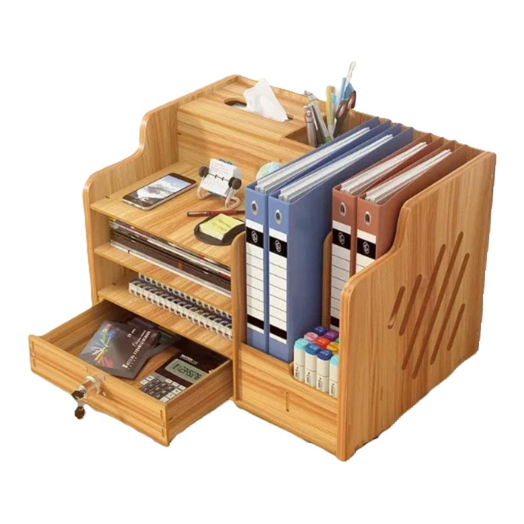 Organizador de Escritorio con Cajón para Papel A4 y Lapiceros Cajonera de Escritorio Almacenamiento Profesional Documentos Oposiciones Espacio Eficiente y Clasificación Diseño Funcional para Oficina