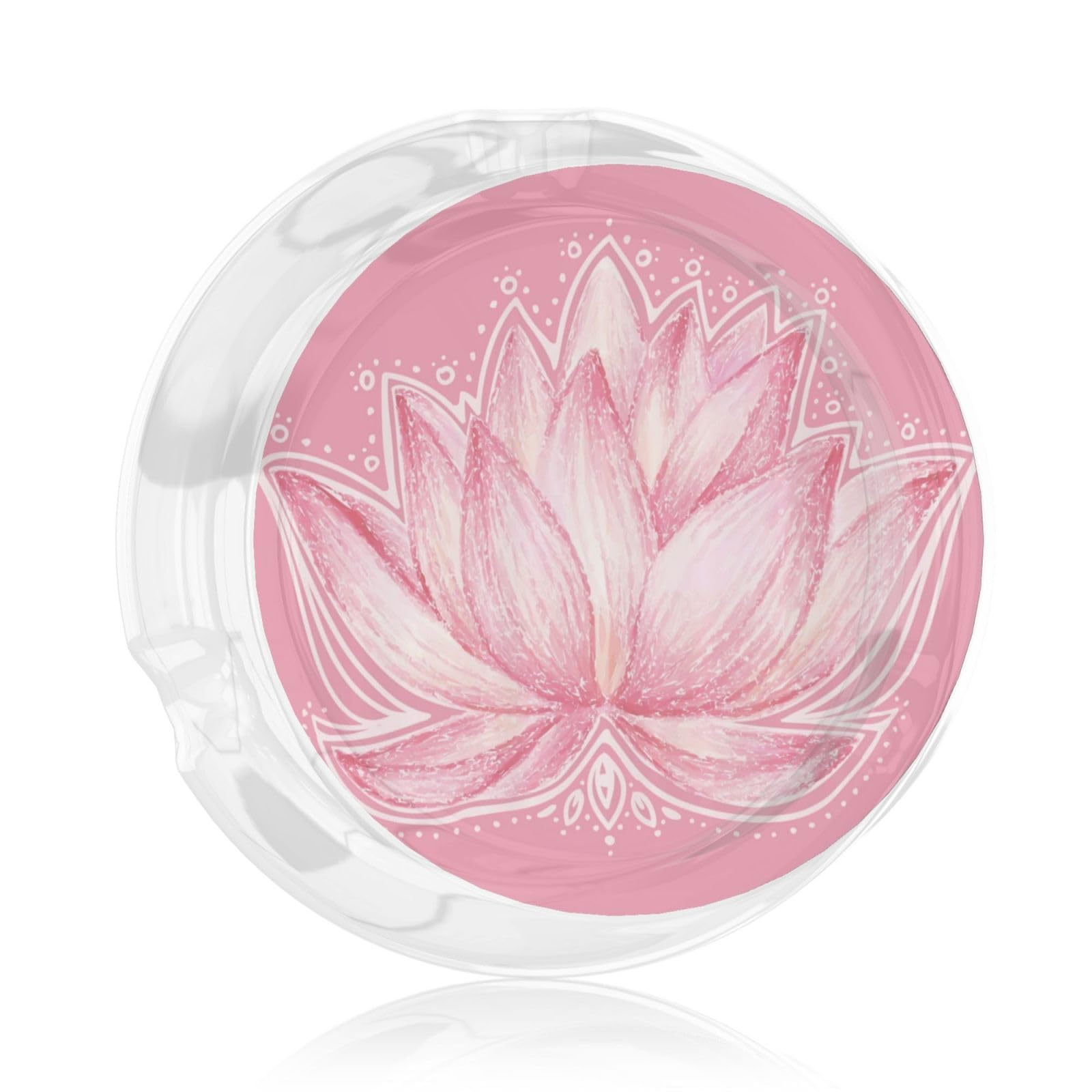 Amazon.co.jp: 灰皿 ガラス灰皿 水の花 ピンクの蓮 ガラス