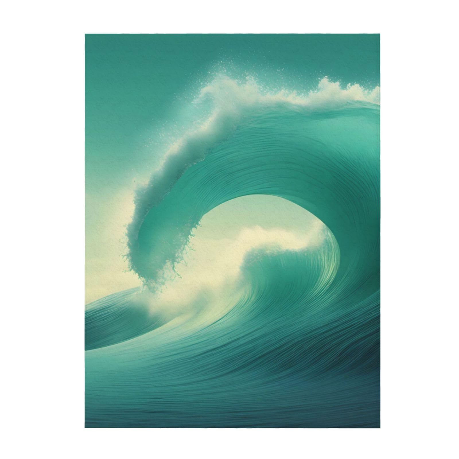 Couverture douce vagues vert océan pour vos soirées cocooning au salon