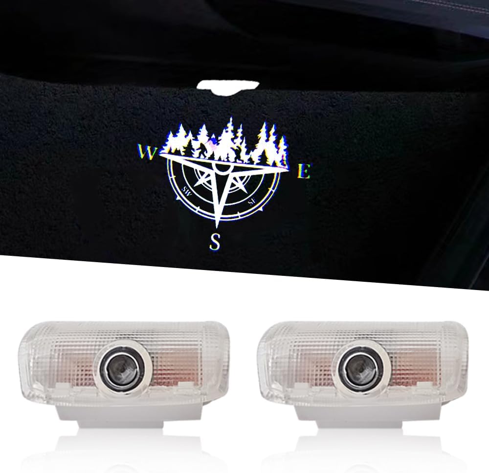 2PCS LED Car Door Logo Lights Compatible with Armada 2017-2022 Courtesy Projector Laser Welcome Light Puddle Lights Ghost Shadow Light Kit Car Accessories