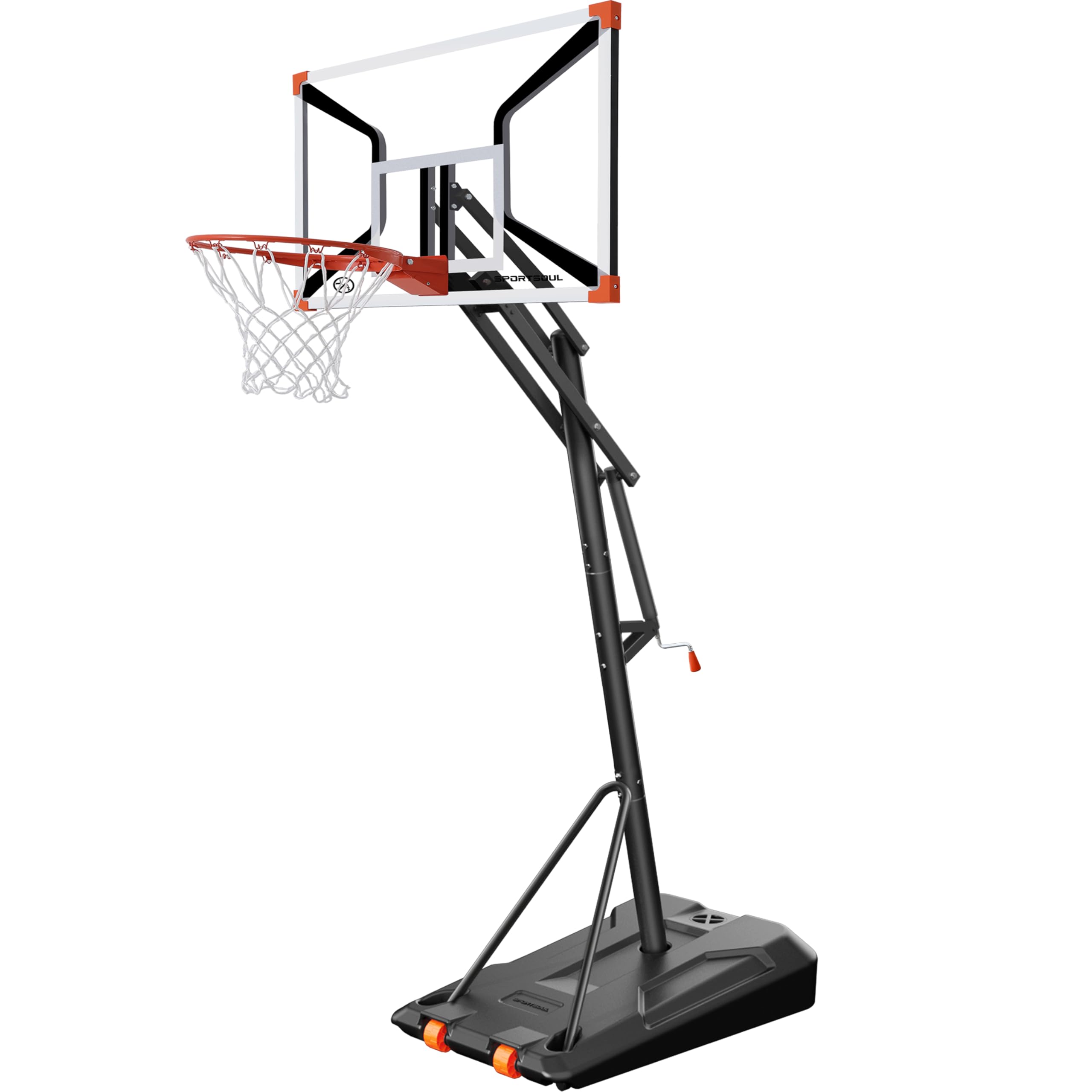 Portable Basketball Hoop Outdoor, 7.5-10FT Adjustable Height Heavy Duty Basketball Hoop Goal System, 44" 50" 54" Steel-Framed Shatterproof PC Backboard for Kid Youth Adults for Backyard Court Outdoor