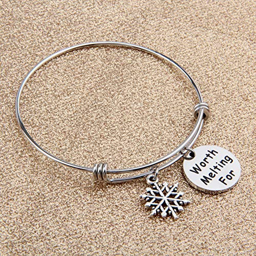 CHOROY Snowflake Charm Bracelet Worth Melting For Bangle Christmas Gift For Teen4