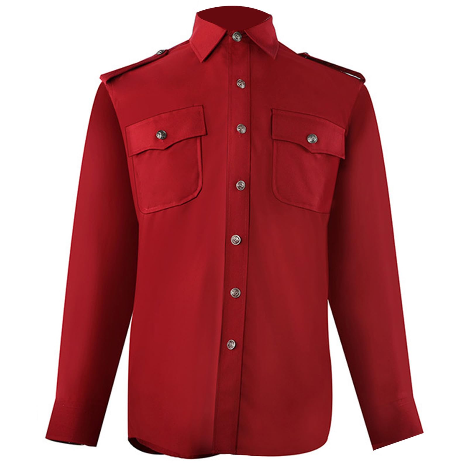 Camisa de trabajo clásica unisex con mangas cortas/largas, cuello de solapa, botones, uniforme de seguridad, blusa con bolsillos con solapa, camisa de oficina