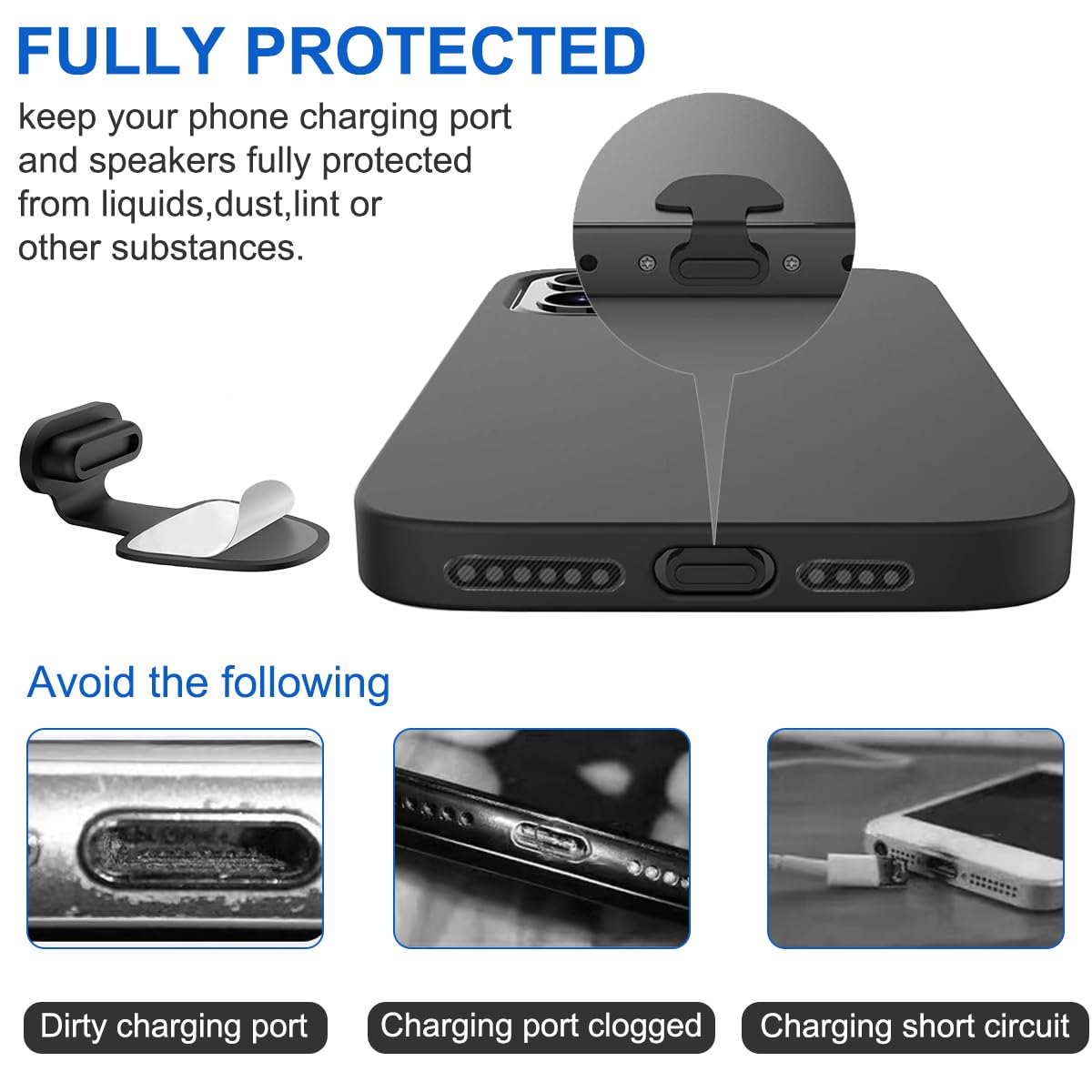 Tappi Antipolvere USB-C - 8 Pezzi Con Adesivo Antismarrimento, Per Porte Dispositivi - Foto 11