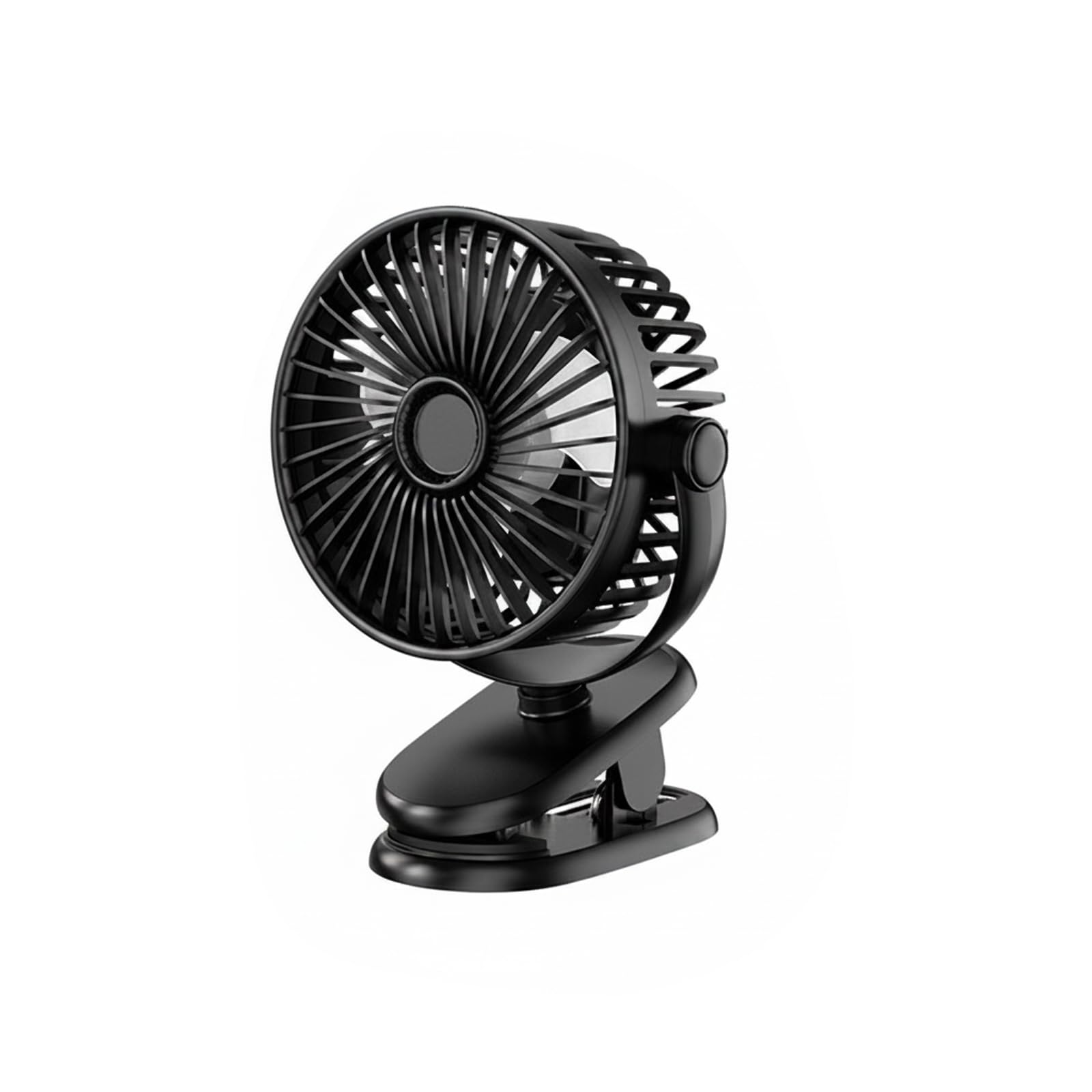 JiaQuenWex Portable Fan - Clip On Fan 2400mAh Rechargeable Pram Fan & Stroller Fan, USB Desk Fan 3-Speed 360° Rotatable USB Fan for Car Seat Table
