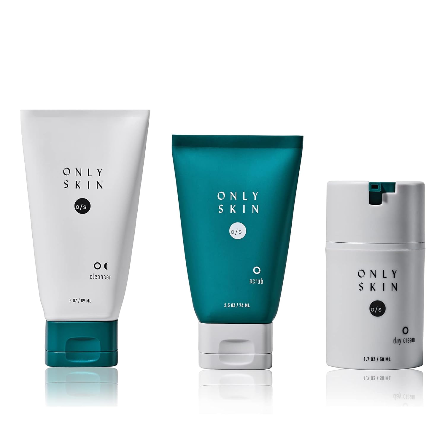 Only Skin The Essential Kit (3-Piece), Premium Face Care Gift Set for Men, Face Cleanser, Face Scrub, Day Cream Moisturizer… : Beauty & Personal Care