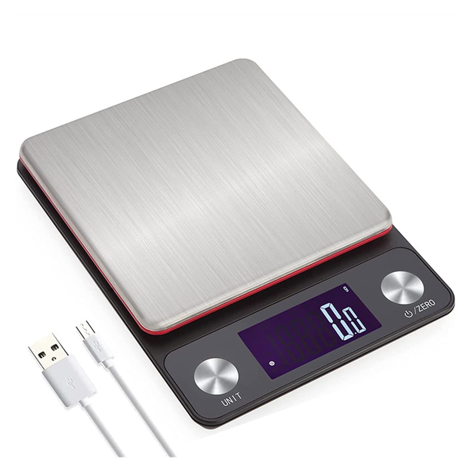 Báscula de cocina con pantalla LCD, báscula digital para cocina, 5 kg, 0,1 g/0,01 oz, báscula electrónica de alta precisión para alimentos, para cocinar, hornear, báscula de pesaje, accesorios de