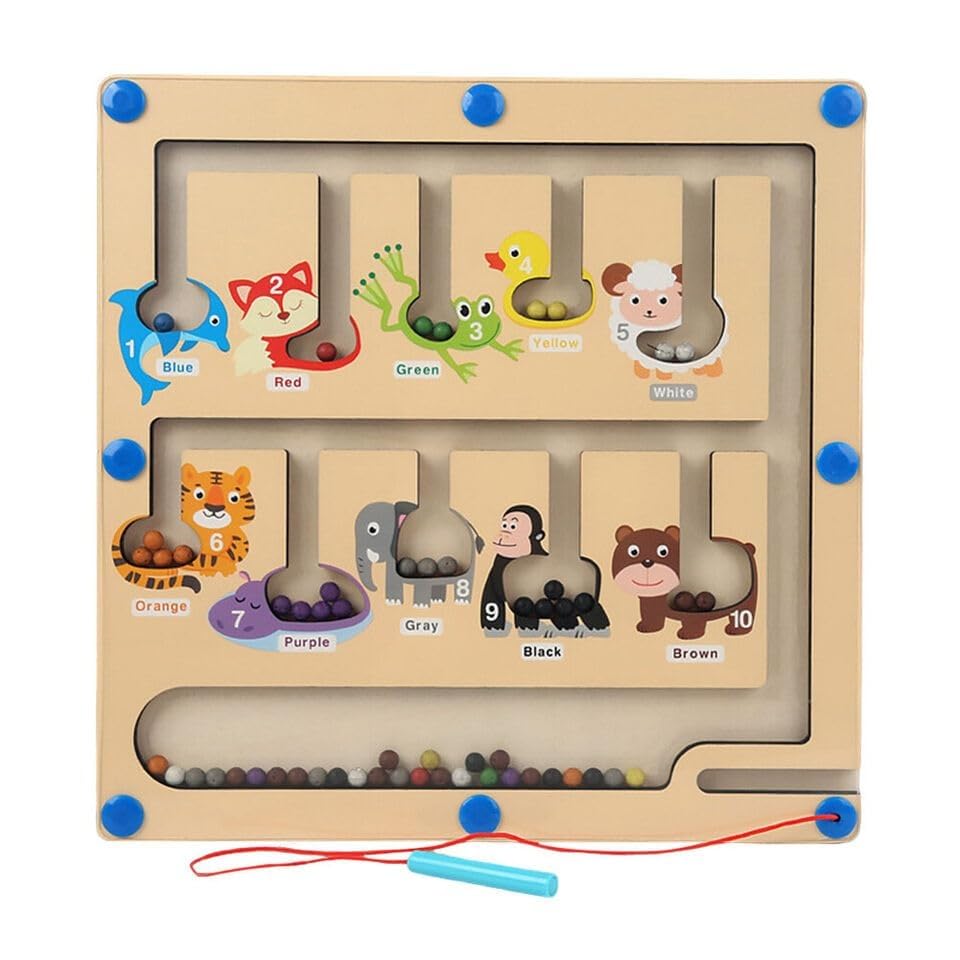 TOYARTSY Magnetic Color and Number Maze - Wooden Magnet Board Puzzles Toddler Activities Counting Matching Games Montessori Counting Fine Motor Skills Toys Gifts (B0CRVB8P47) Amazon Price History, Amazon Price Tracker