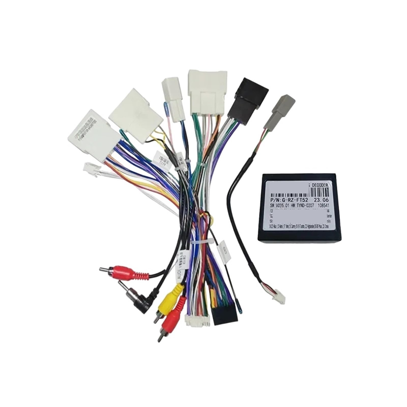 Adattatore for cavo di alimentazione a 16 pin for lettore DVD audio for auto con scatola compatibile con cablaggio Toyota HIGHLANDER 2022