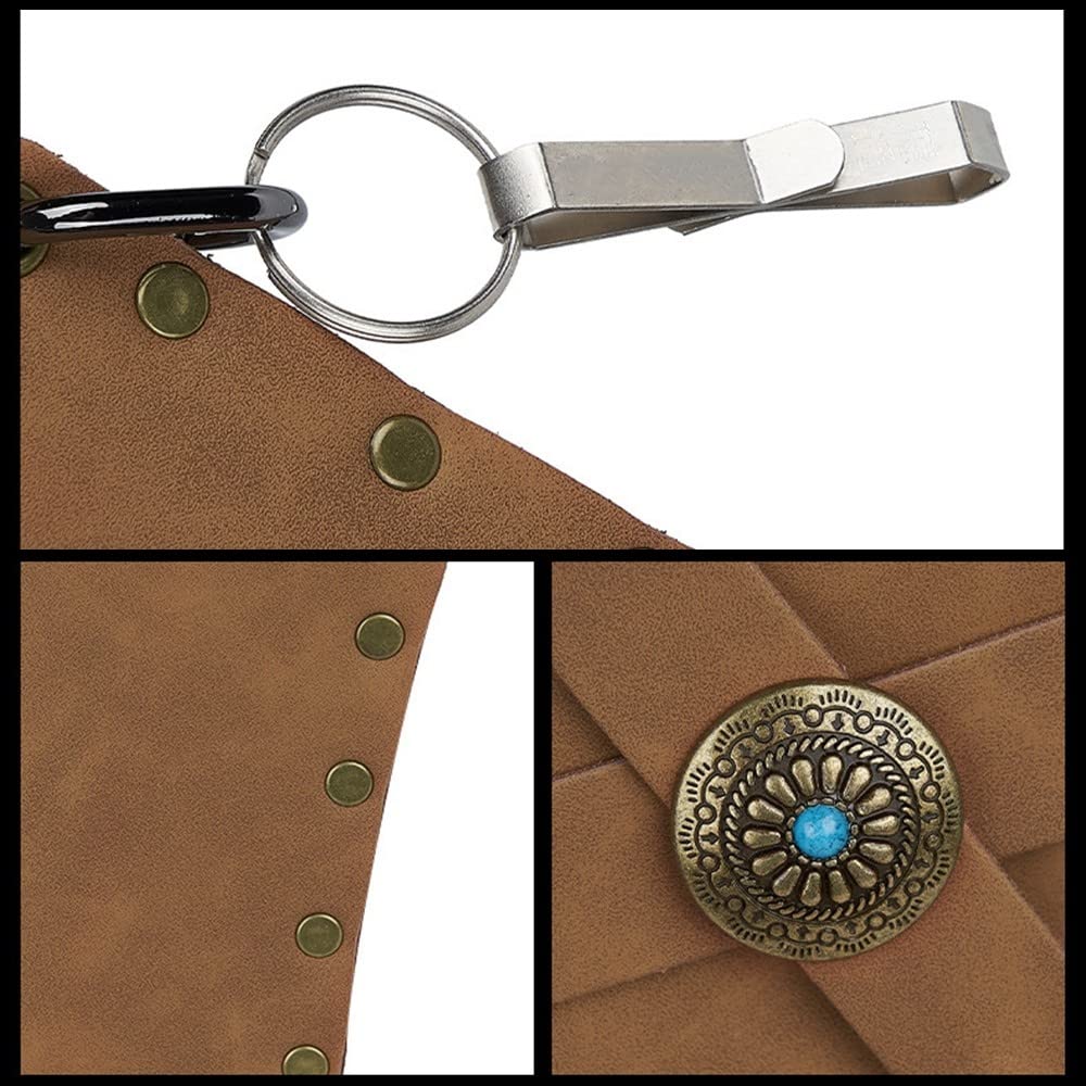 DONGKER Faretra per Frecce,Borsa Freccia Faretra per Tiro con L'Arco in Pelle PU Porta Faretra Tiro con Clip da Cintura per Caccia