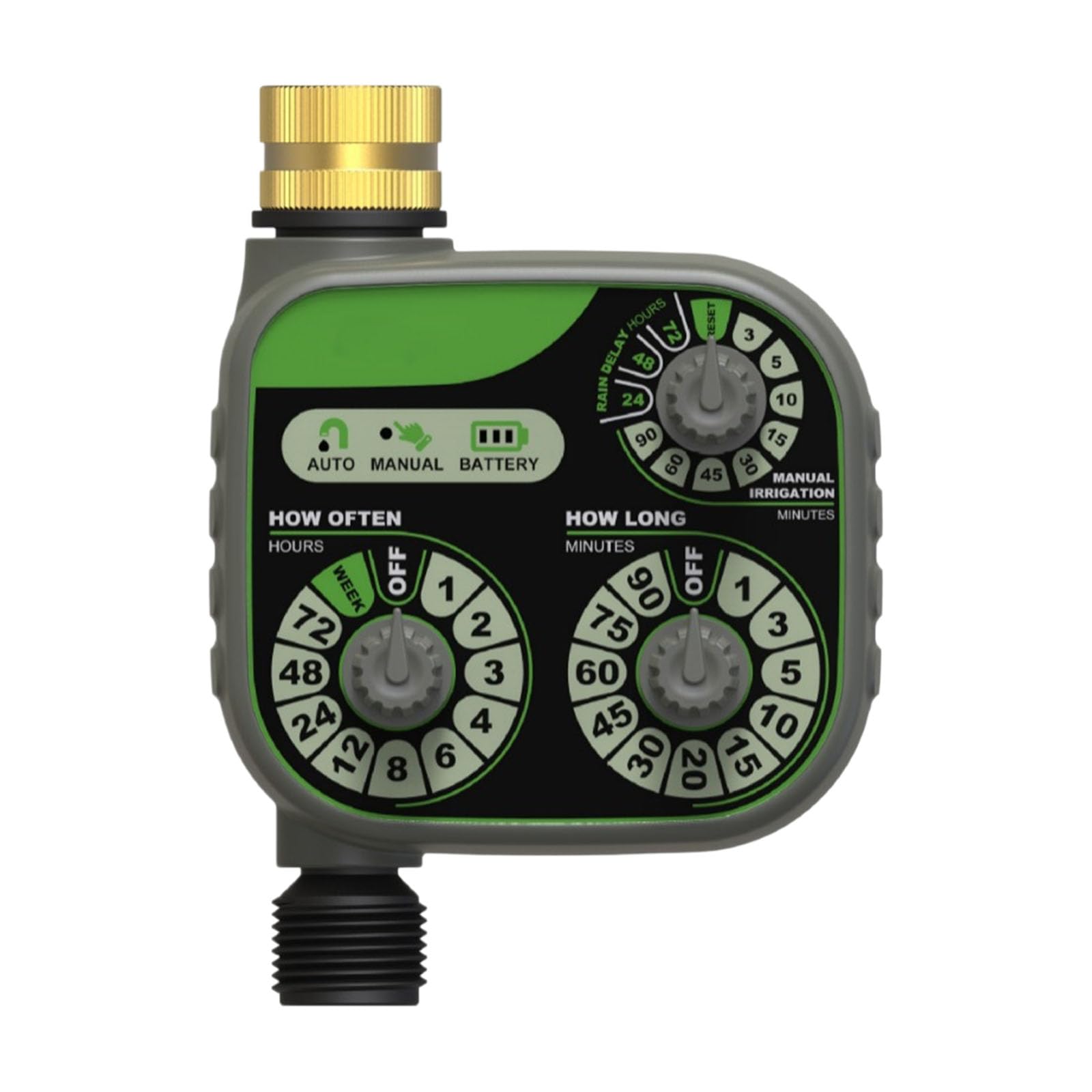 Strong 3 Way Watering Timer with Hard Case Consistent Various Outdoor Irrigation Systems Grass Sprinkler Timer