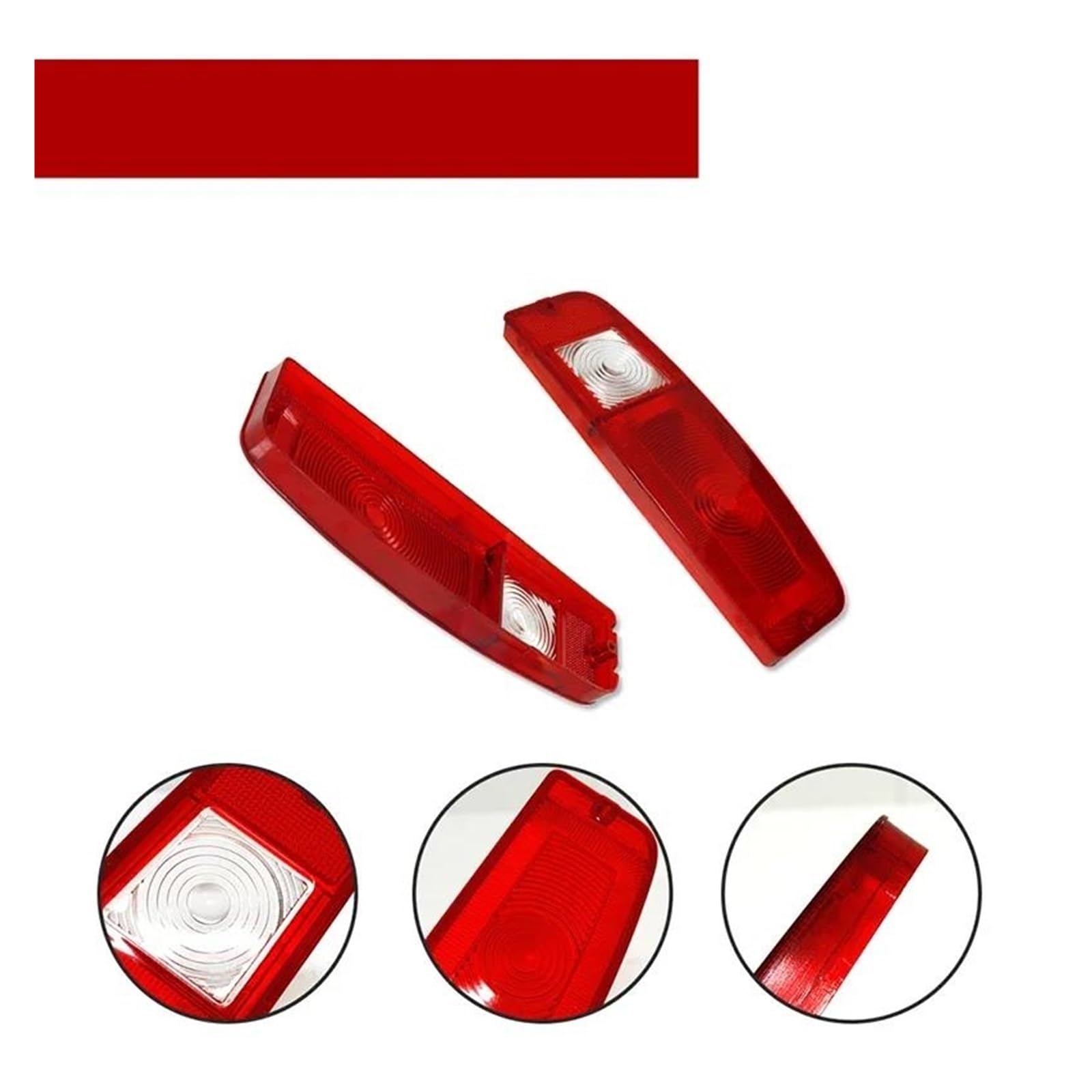 Retrovisor luces indicadoras Para Ford Para Bronco Styleside F100/250/350 CAMIÓN y Econoline E100/200/300 Cubiertas luces traseras coche Sin bombilla/casquillo Luz espejo retrovisor(Rojo)