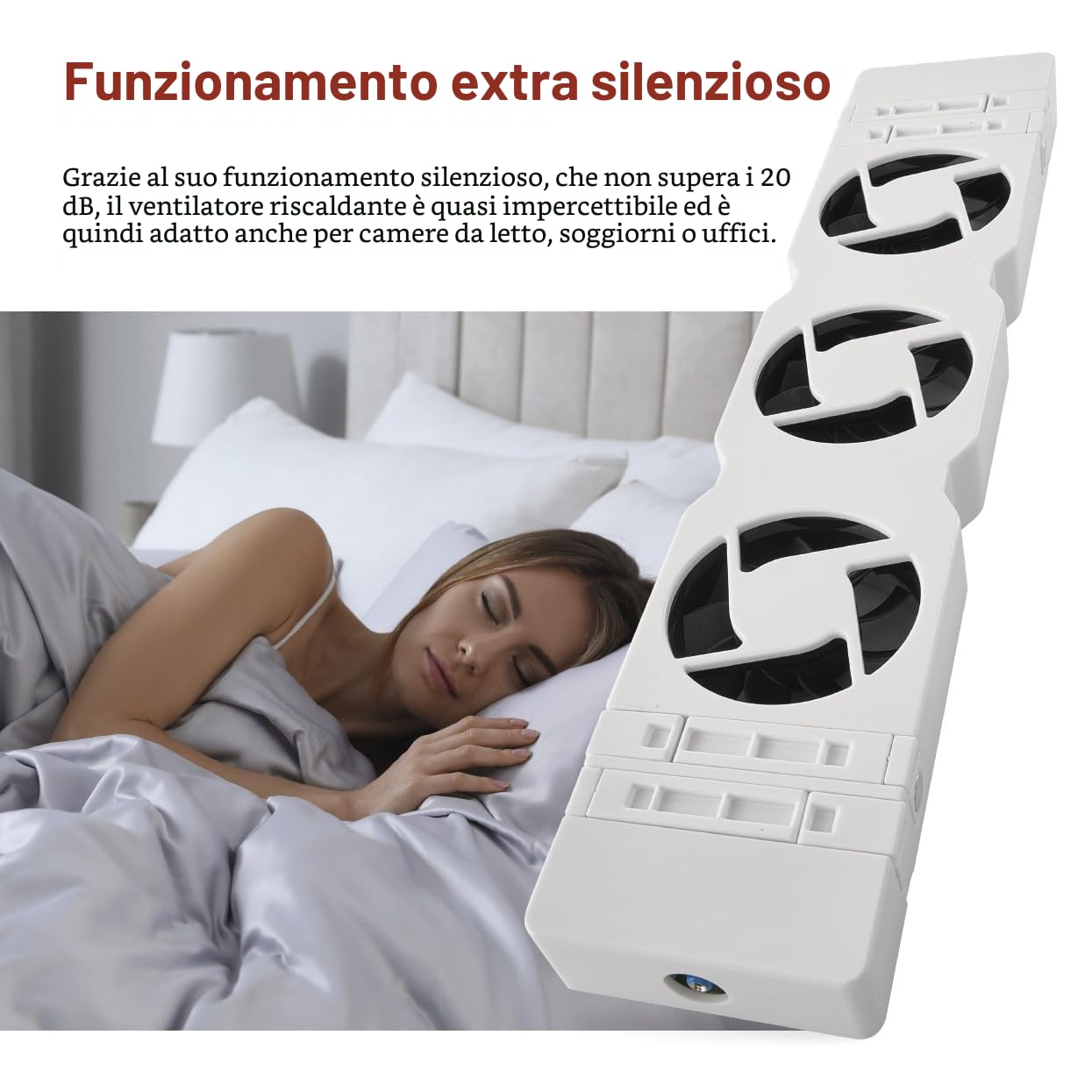 EMOS - Ventilatore per riscaldamento per risparmiare energia e costi di riscaldamento, set iniziale TRIO, 3 ventilatori con sensore di temperatura con regolatore, caricatore e accessori