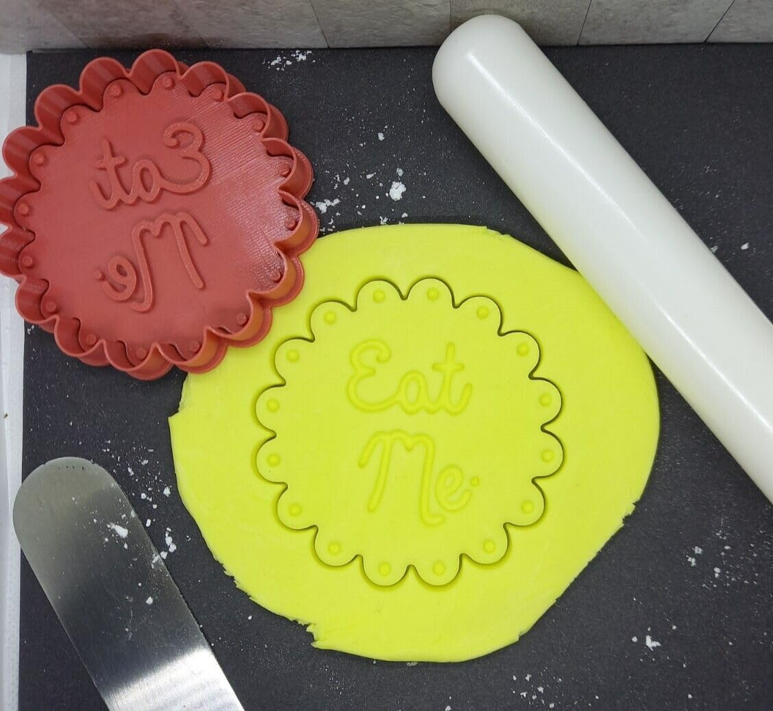 Eat Me Cookie Cutter 3D Printed Biscuit Stamp Fondant Cake
