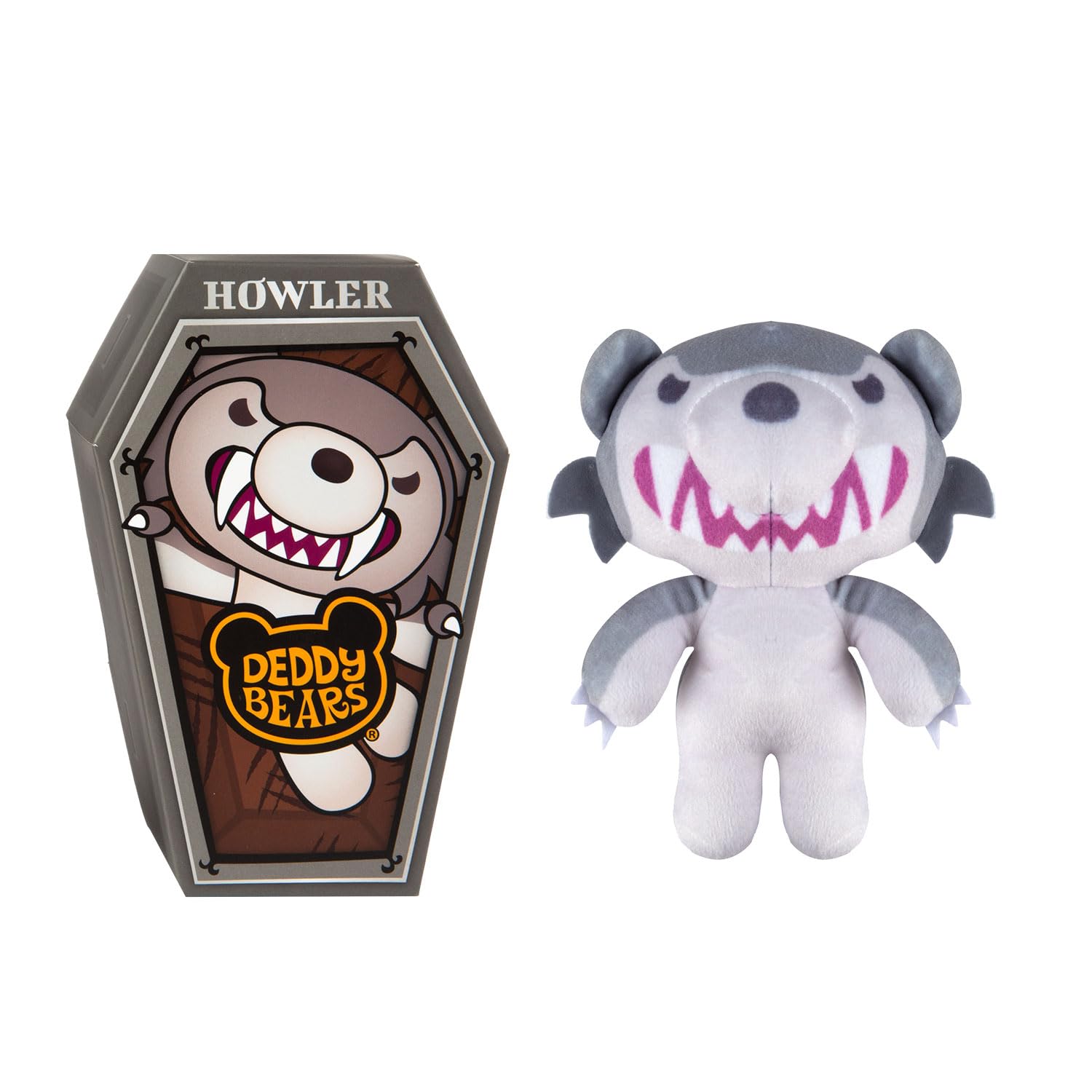 Deddy Bears, Howler Soft Toy 15cm With Coffin Plush, Halloween, Indoor Decorations, Props, Spooky Cuddlies Gifts