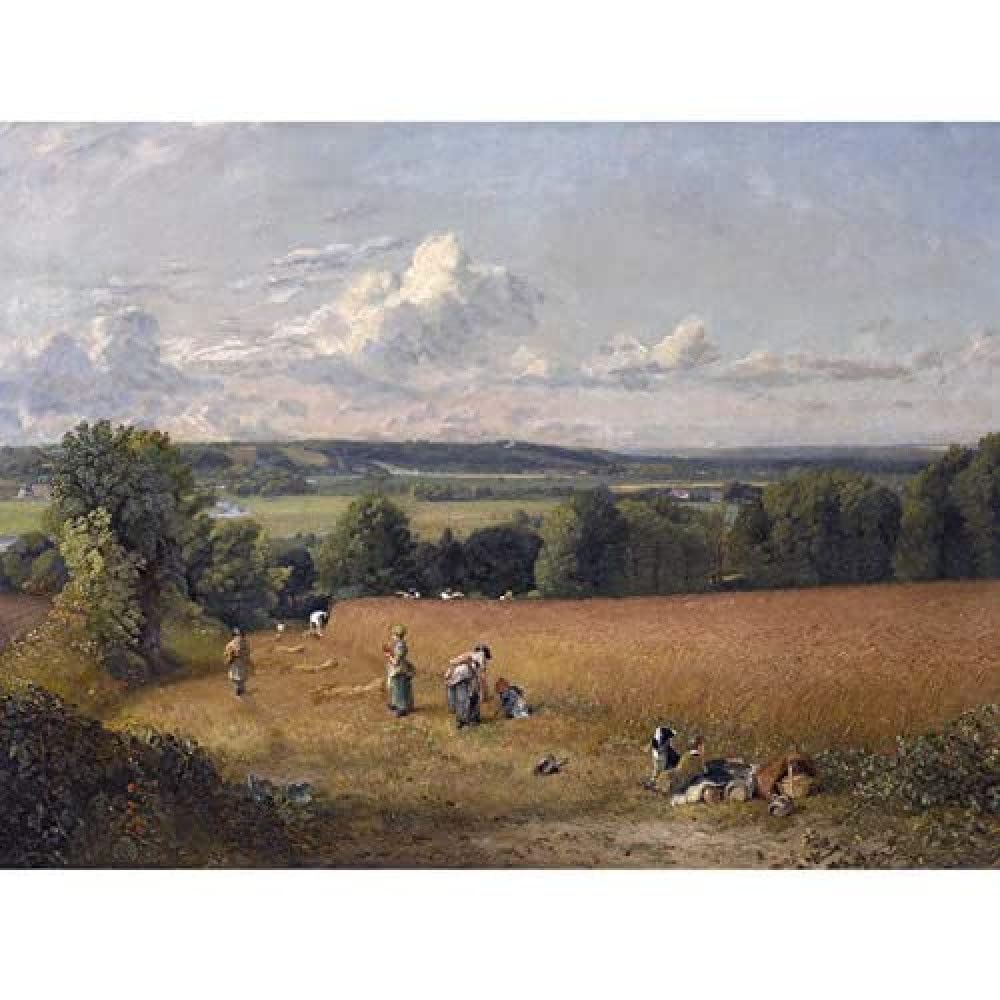 Artery8 Constable The Wheat Field 1816 Painting Art Print Canvas Premium Wall Decor Poster Mural