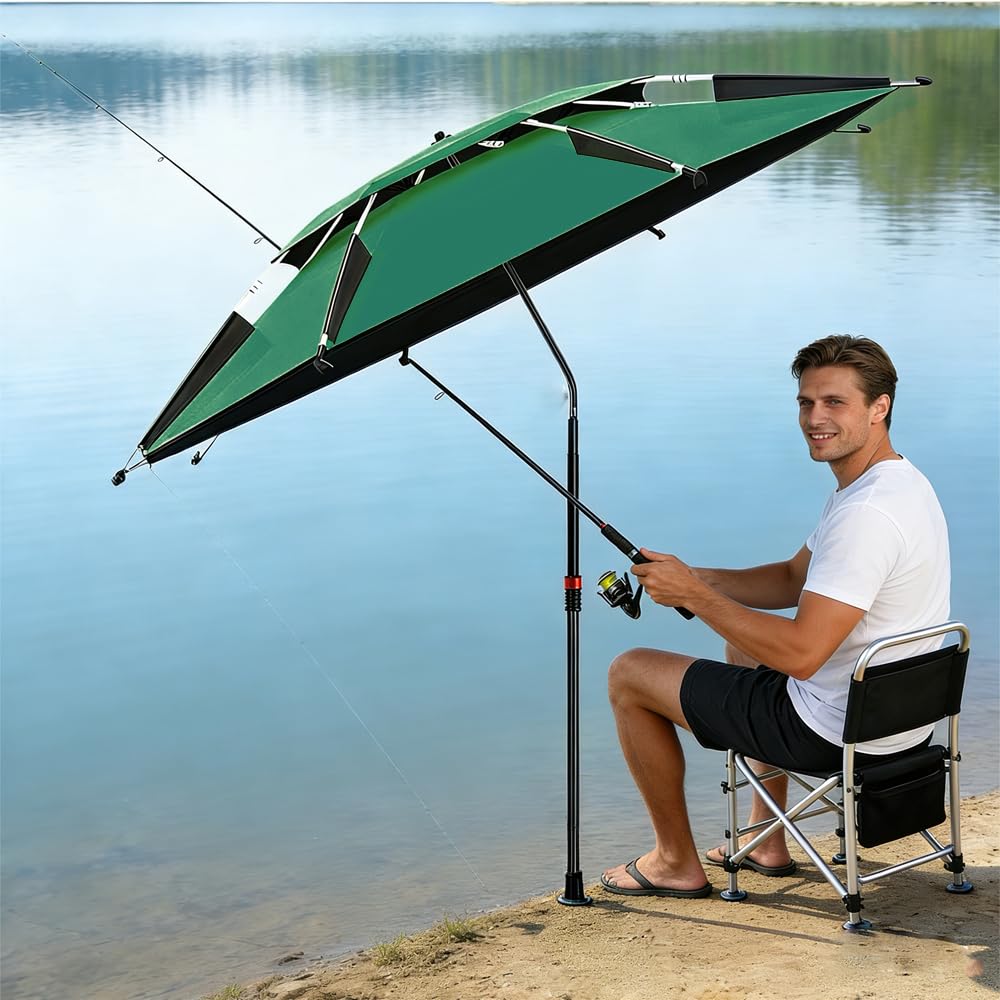 Sonnenschirm Strand Ø 160cm mit Bodenhülse,360° Schwenk Faltbar Strandschirm,Strandschirm mit Winddichtem Einsatz und Tragetasche,Sonnenschutz uv 50 mit Erdspieß,für Balkon,Garten,Terrasse,Strand