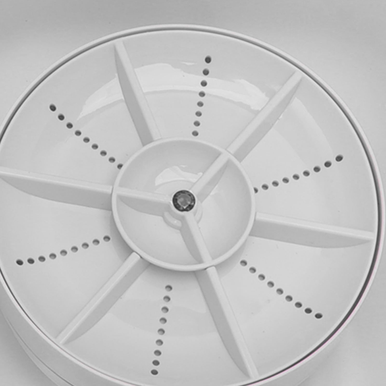 Mini Lavastoviglie Portatile, 21 X 21 X 20 CM Lavastoviglie da Appoggio a 360° Pulizia Profonda, Artificiale e Onde Sonore per Stoviglie Frutta Verdura (WHITE)