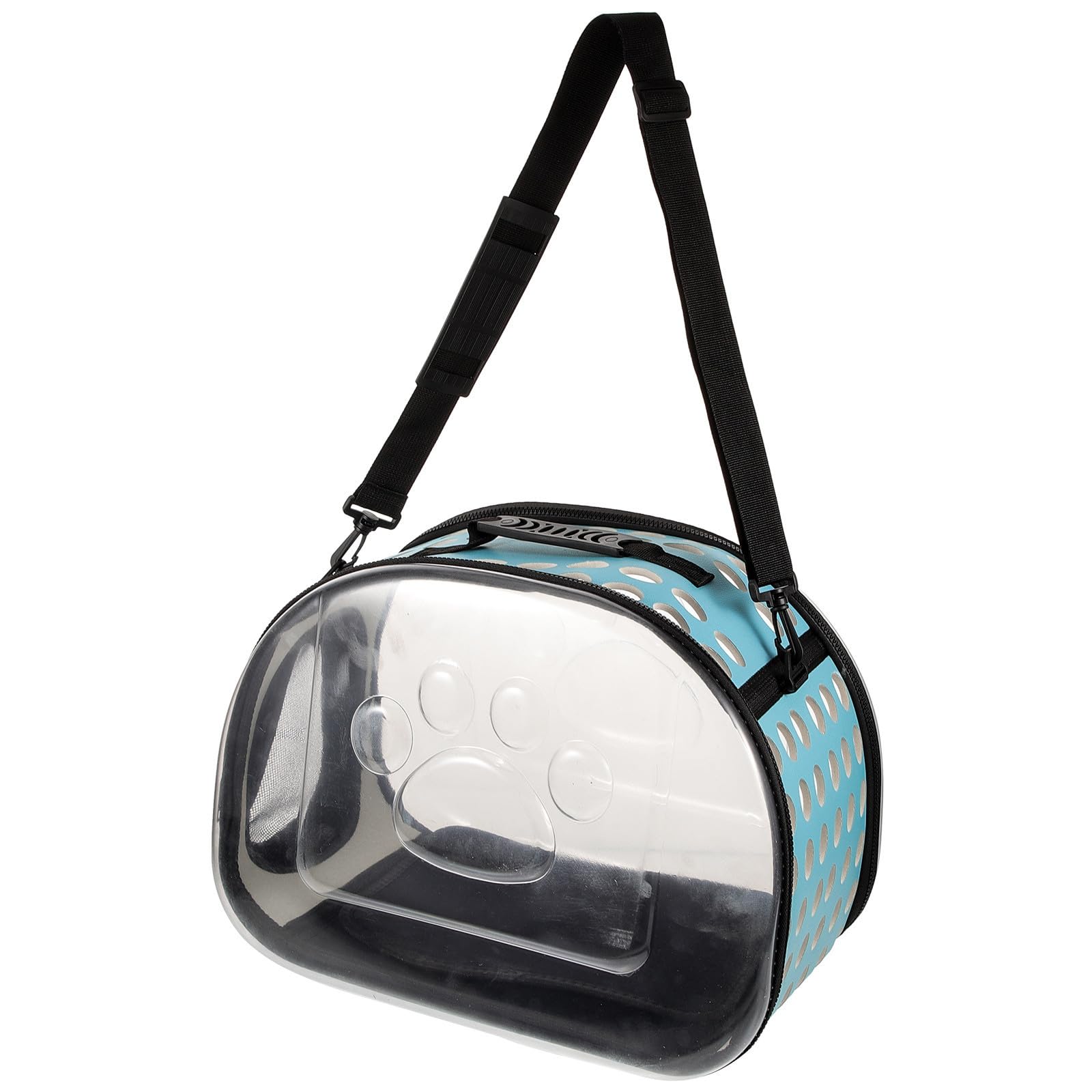 Transparenter Katzen und Hundetransport Rucksack aus Eva, Blau