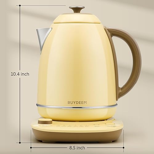 Miniatura 7 de BUYDEEM K740 - Hervidor eléctrico con control de temperatura, 12 horas para mantener el calor, hervir rápido, caldera de agua caliente de acero