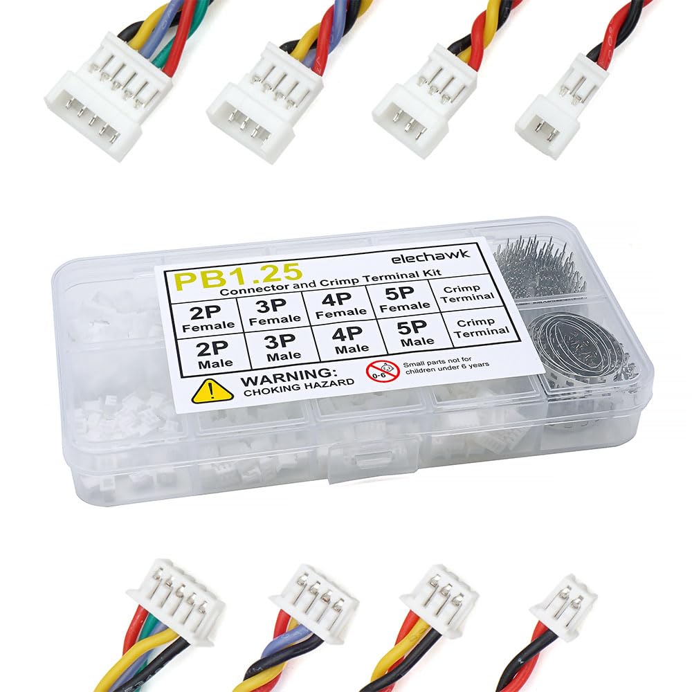 PB1.25 Male and Female Connectors and Crimp Terminal kit Compatible with Molex PicoBlade Connectors Plugs 1.25mm Pitch for Pixhawk 2.4.8 Drone Flight Controller - Image 3