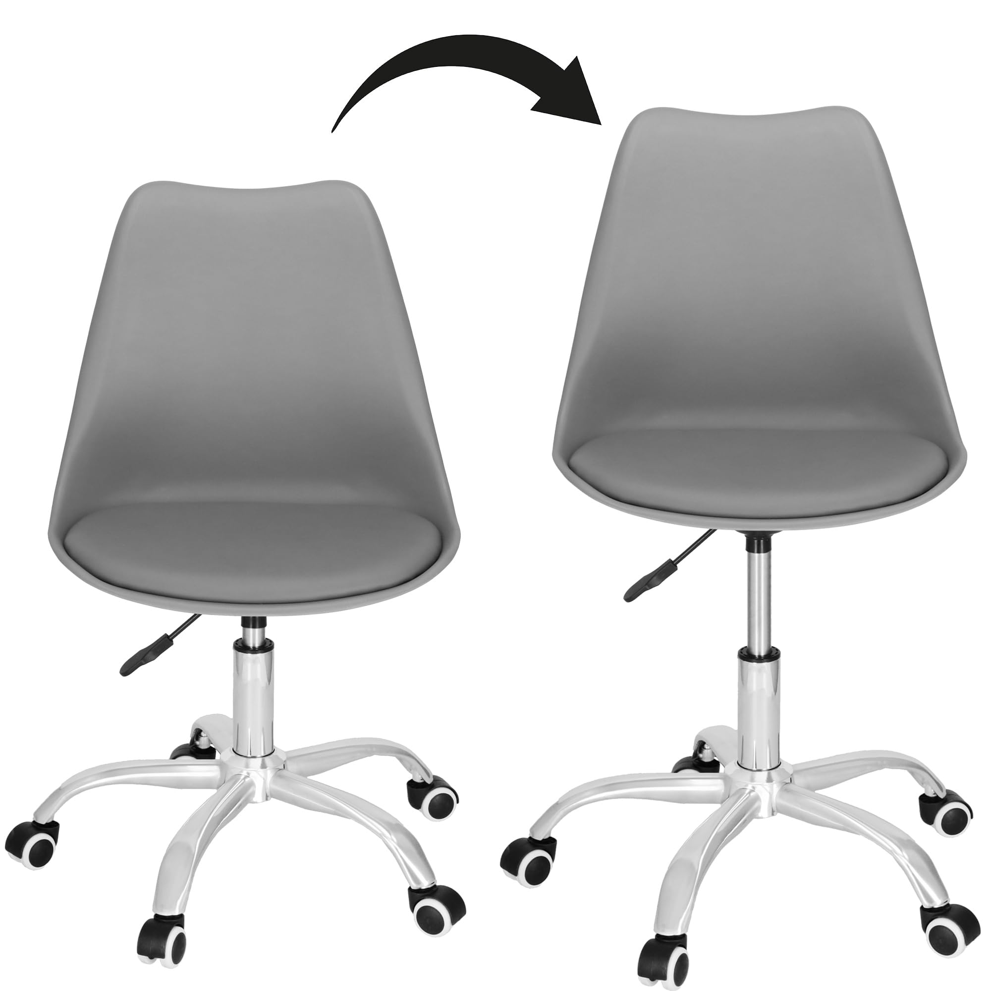 Sedia Ufficio Ergonomica SPRINGOS – Imbottita, Regolabile In Altezza (71-83cm), Con Ruote 360°, Porta Fino A 120kg