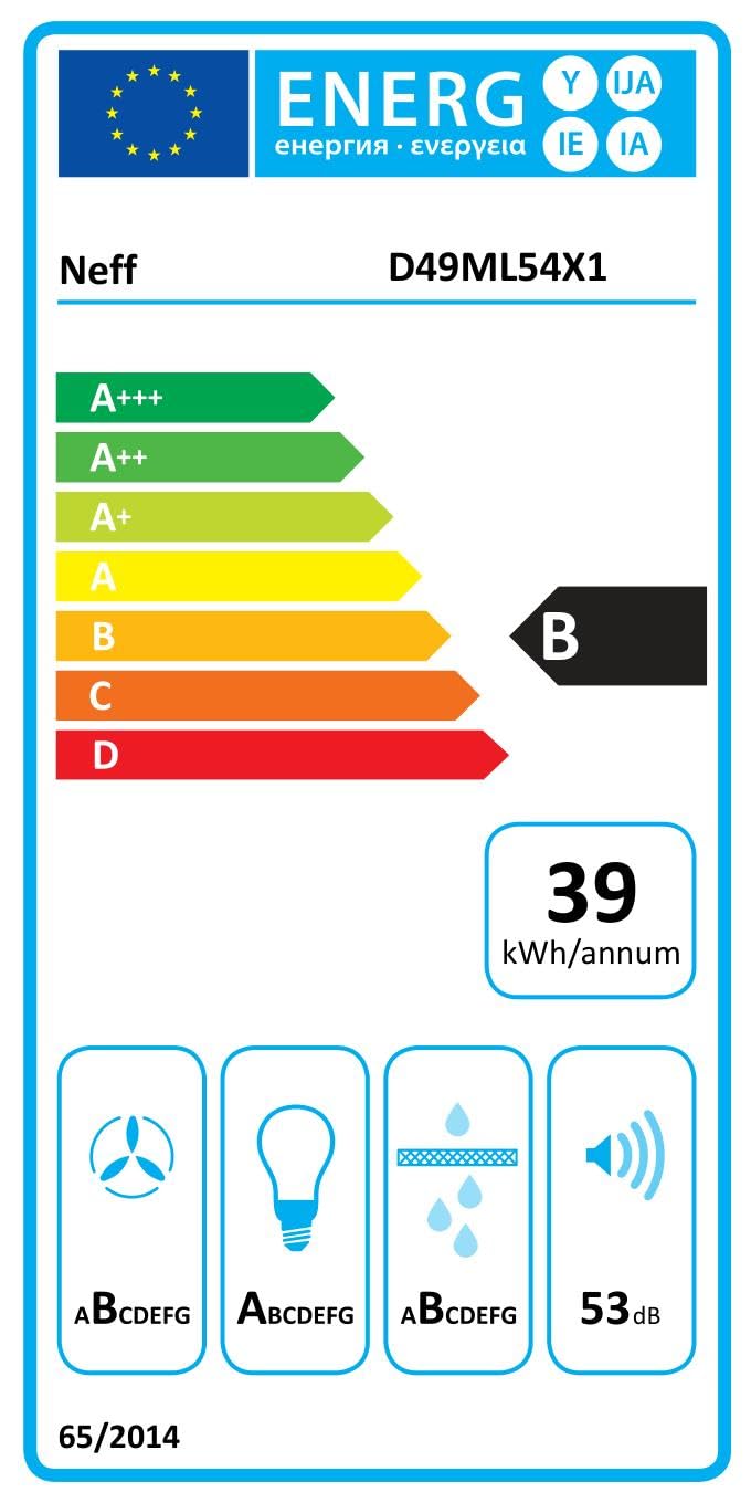 Klarstein SlimVent Dunstabzugshaube 60cm - Unterbauhaube 200 M³/h A+