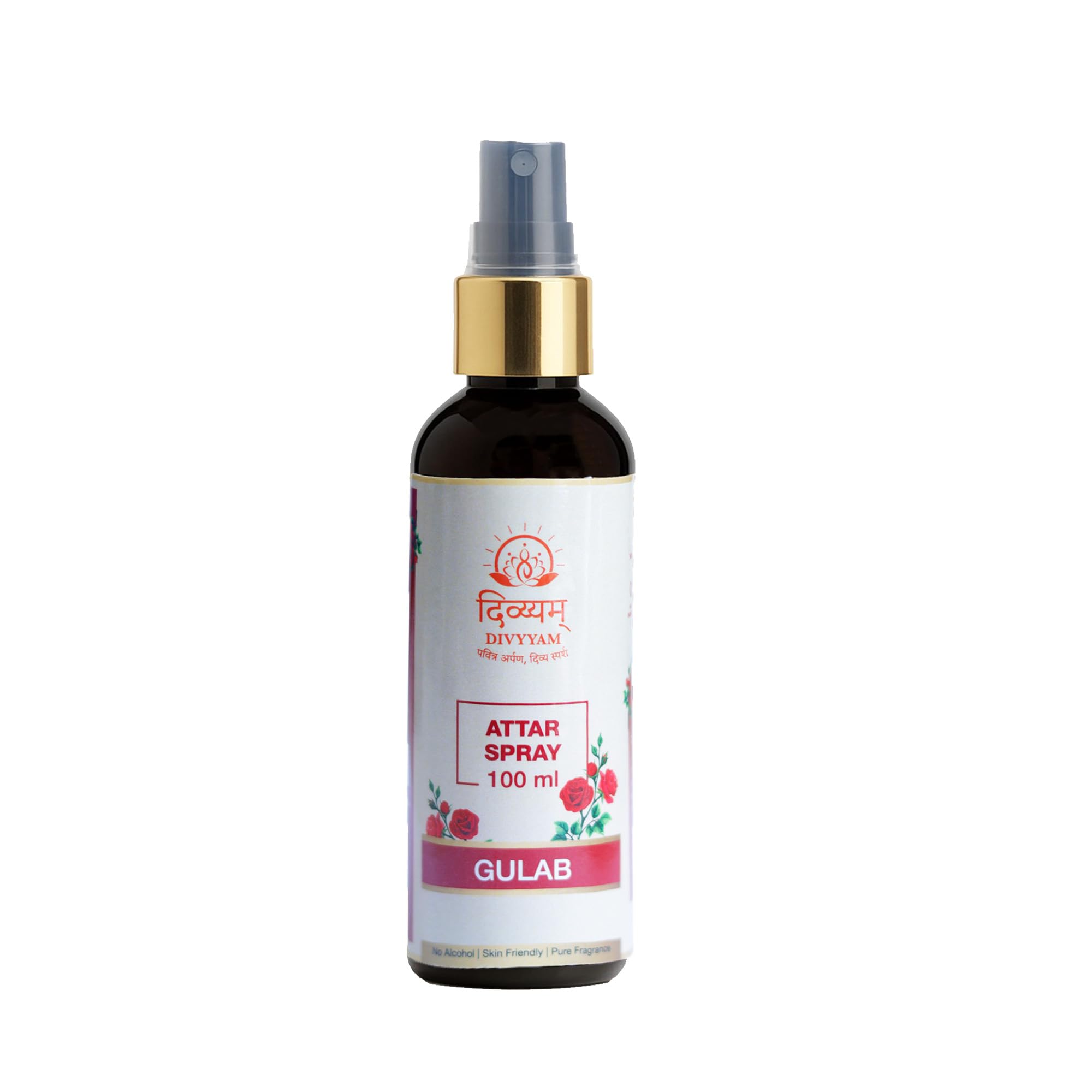 Divyyam Gulab Attar Spray By Avalias|Alcohol Free Perfume For Pooja, Personal Use|Natural Air Room Mist|Perfect For Festive Gifting Men & Women(100ML)-image-8