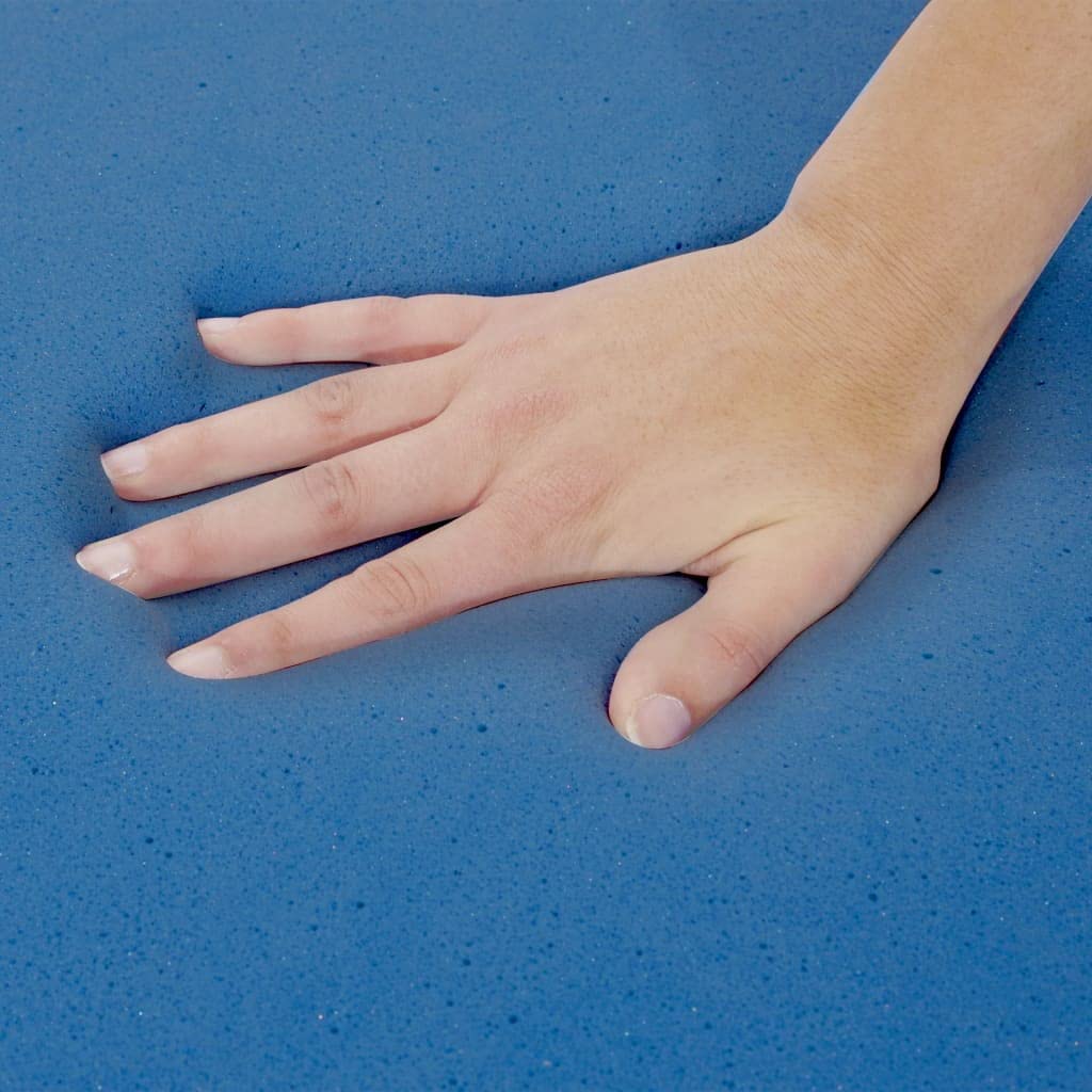 Materac 100 x 200 cm, wiskoelastyczna pianka memory, wysokość 18 cm, oddychający, nadający się do prania, ergonomiczny, nadaje się do sypialni, łóżka dla gości, stelaża kontynentalnego