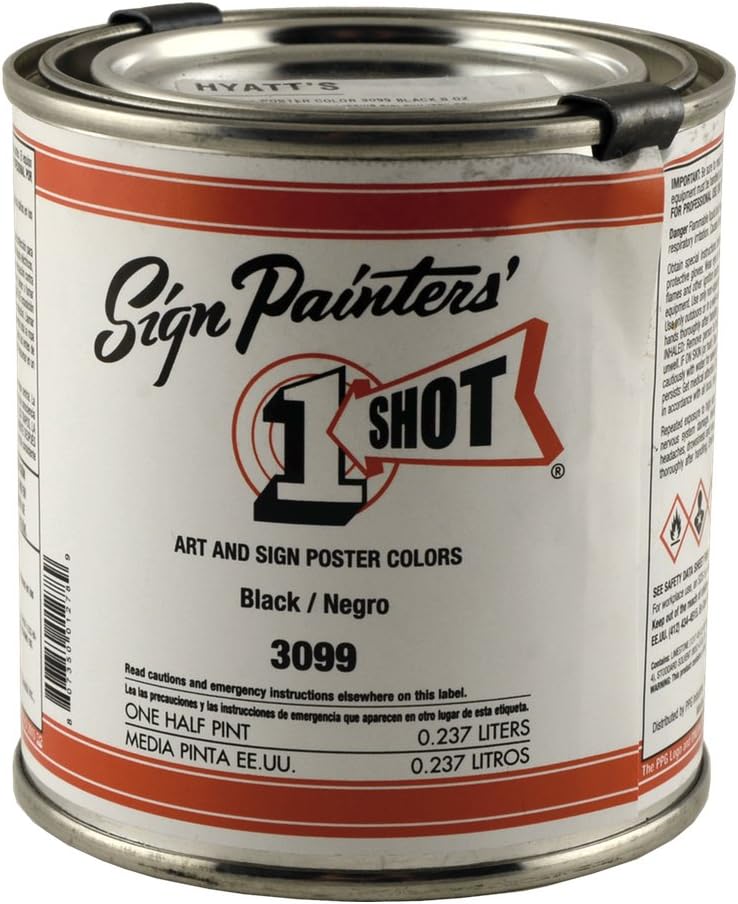1 Shot Art & Poster Color 3099 Black 8oz