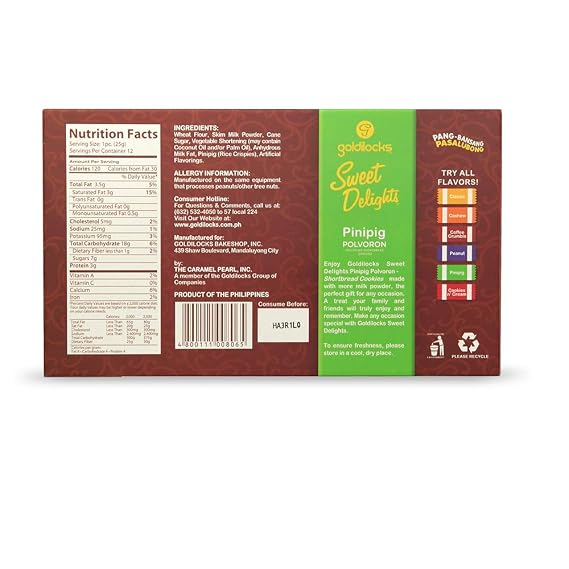 Goldilocks Sweet Delights Pinipig Polvoron 10.60oz (300g)
