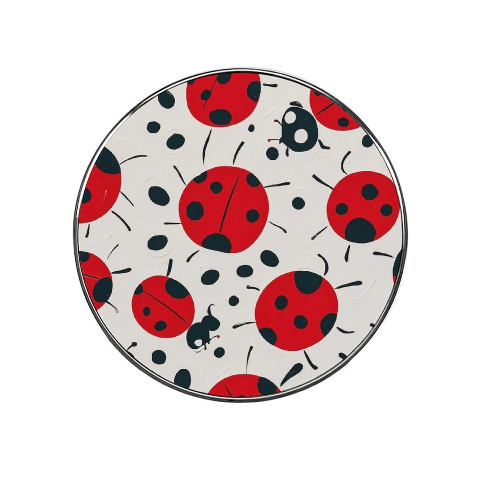 Autocollant magnétique étanche coccinelle rouge pour réfrigérateur et frigo