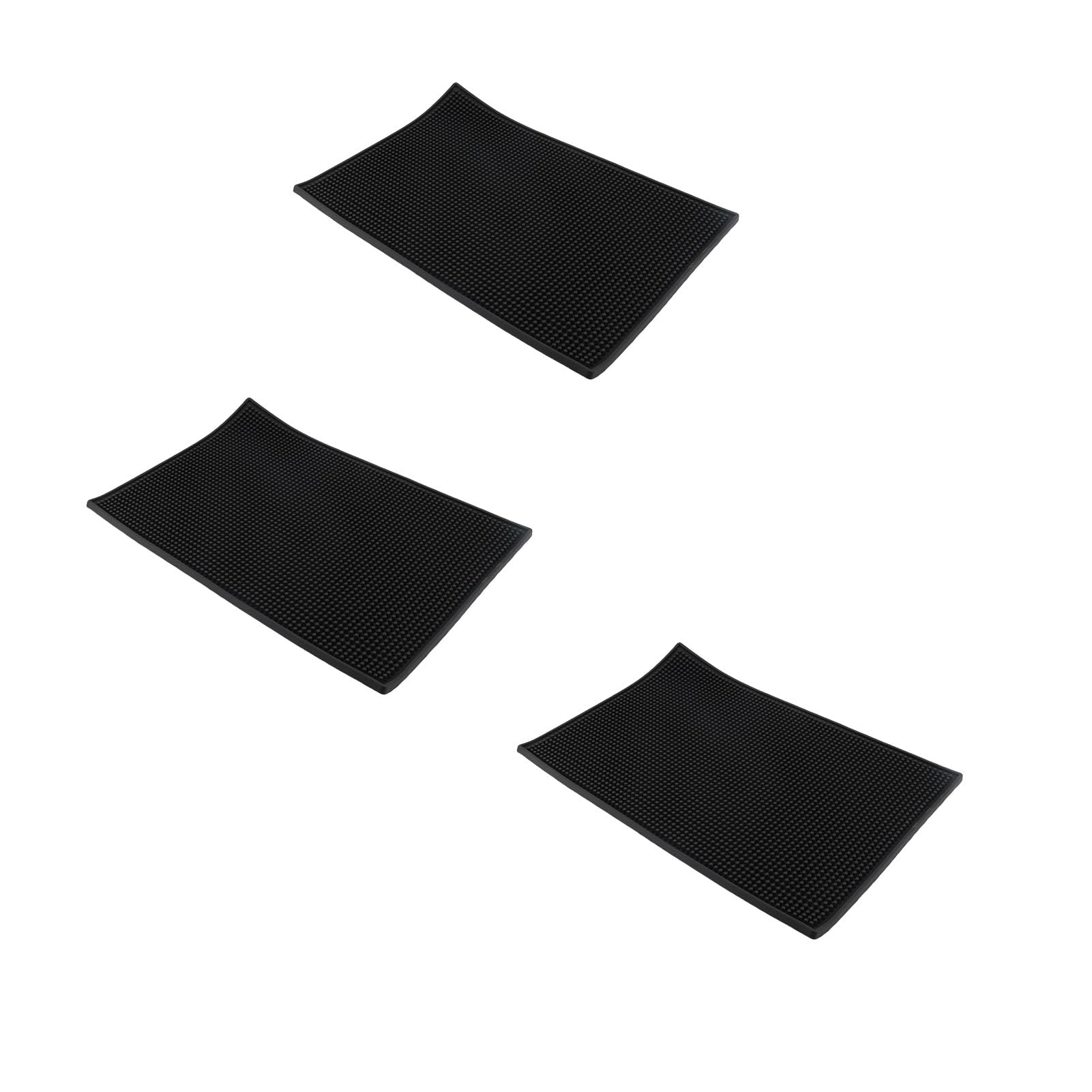 Generic Tappetini da Bar Tappetini da Servizio per Cocktail in PVC Resistente Antiscivolo per Domestica Perfetto per Barman 3 X 17,7x11,8 Pollici (3PCS)