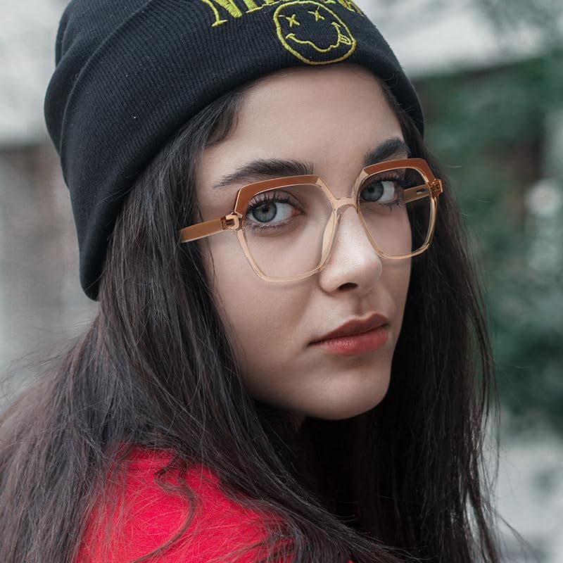 Oversized Blue Light Glasses for Women Men, Anti Eye Strain Computer Glasses for Reading/Gaming - Image 2