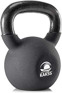 Kakss Half Coating Neoprene Kettlebell (Size available: 2 KG To 40 KG) (Black, 32 KG) (PROUDLY MADE IN INDIA) Price In India